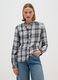 Multicolor checked long shirt with relaxed fit_1