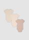 Tripack di body rosa e beige in cotone organico a maniche corte per neonati e bimbi_1