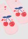 Girls' pink cotton blend socks with designs_1