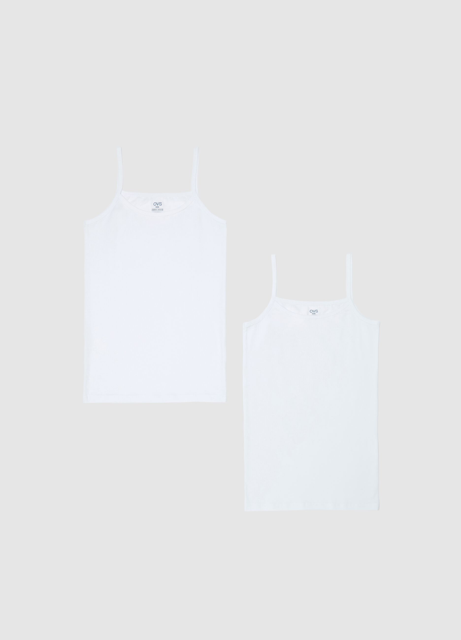 Bipack canotte in cotone bio spalline sottili