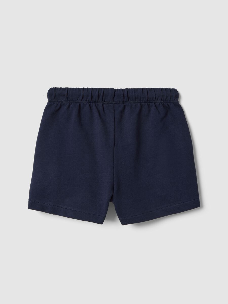 Shorts in puro cotone blu da bimbo regular fit_1