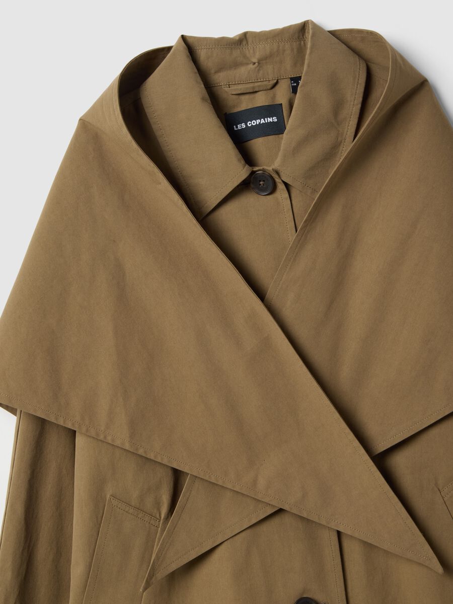 Brown pure cotton raincoat_2