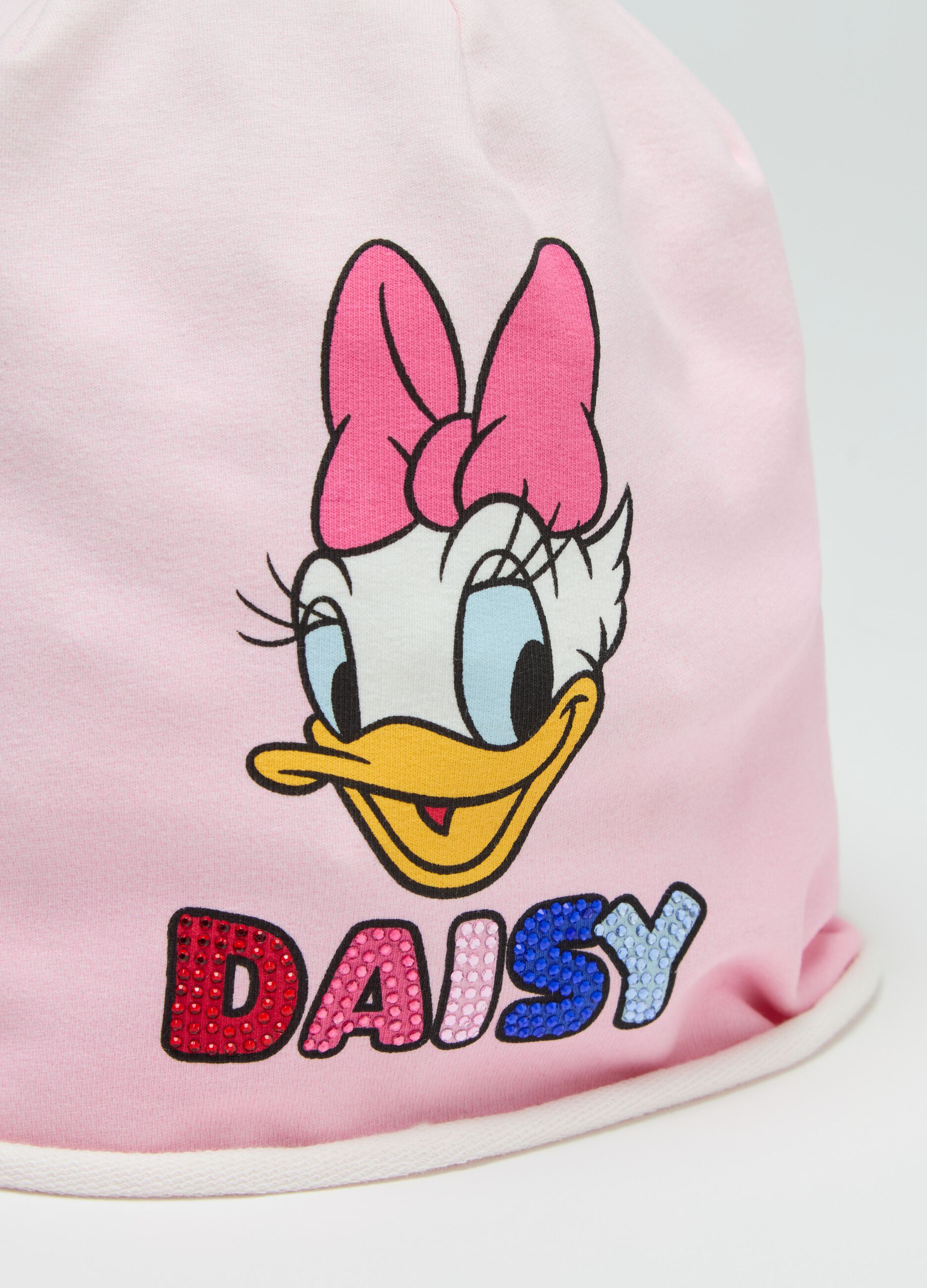 French terry hat with Daisy Duck print