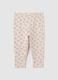 Beige cotton skinny fit leggings_0