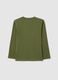 Green regular fit pure cotton children's sweater_1