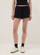 Shorts in misto cotone nero regular fit con coulisse_1