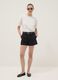 Black pure cotton shorts_0