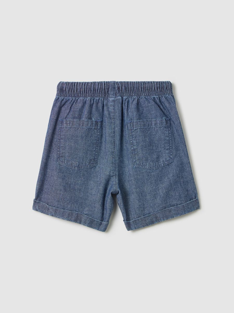 Stretch shorts in 100% cotton_1