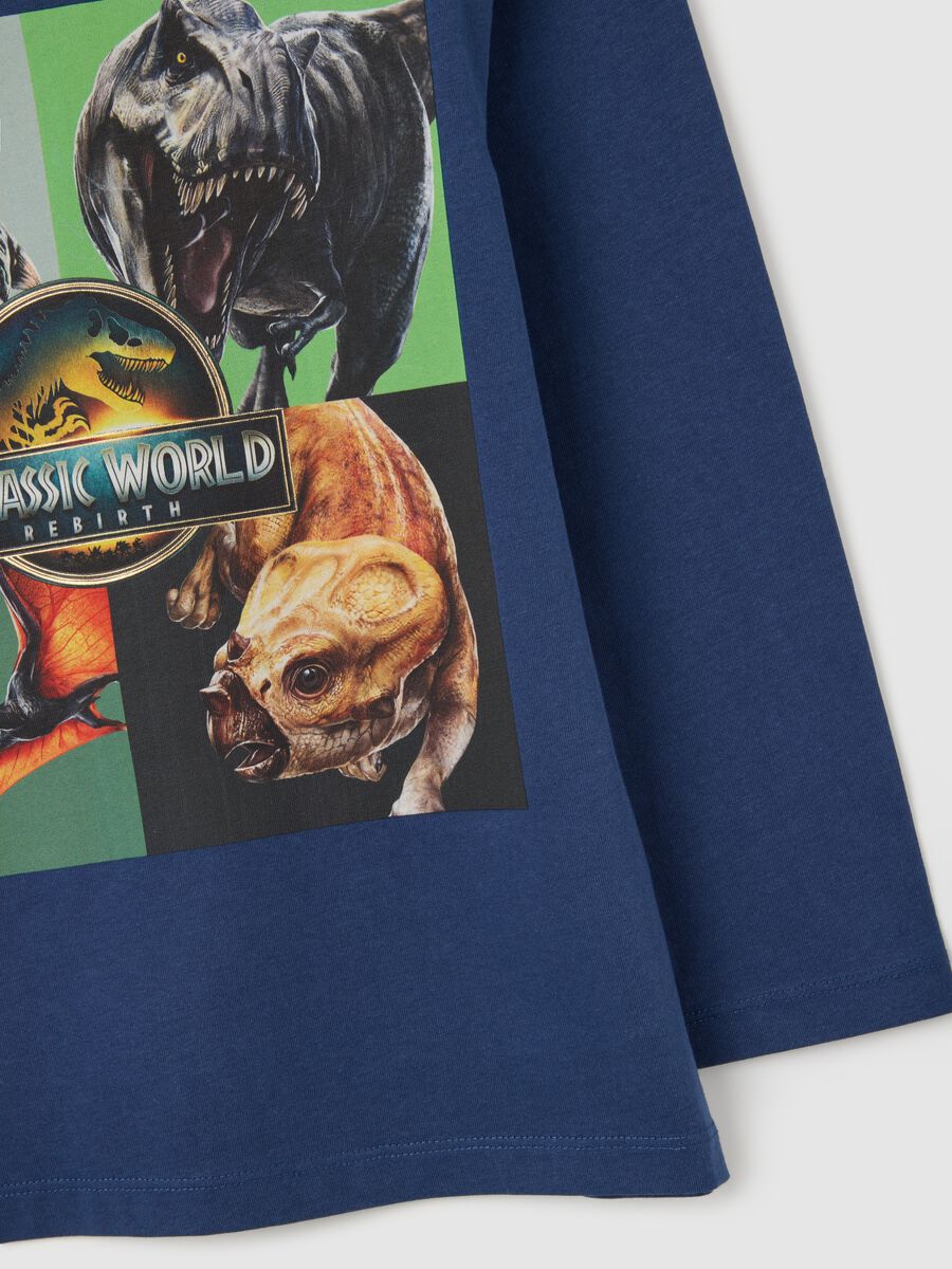 T-shirt blu a maniche lunghe per bambino Jurassic World_2