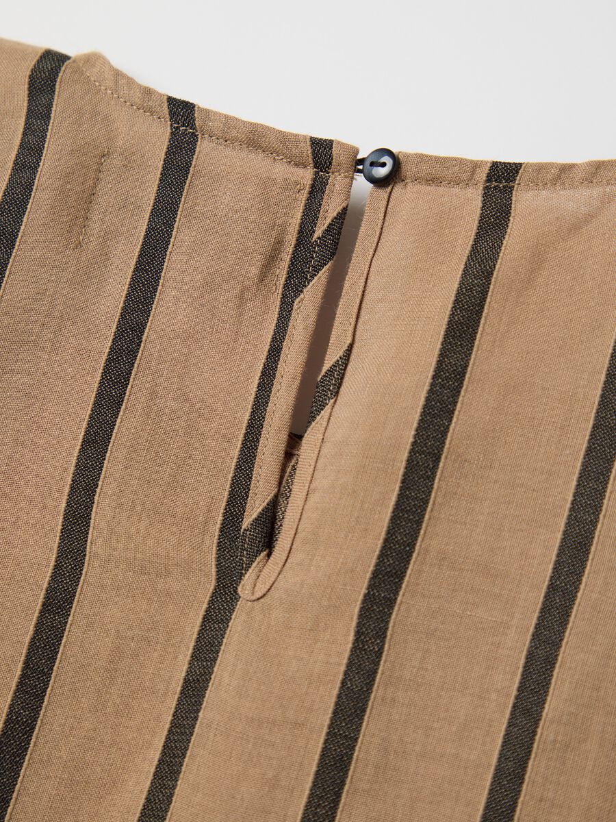 Blusa a righe marrone_1