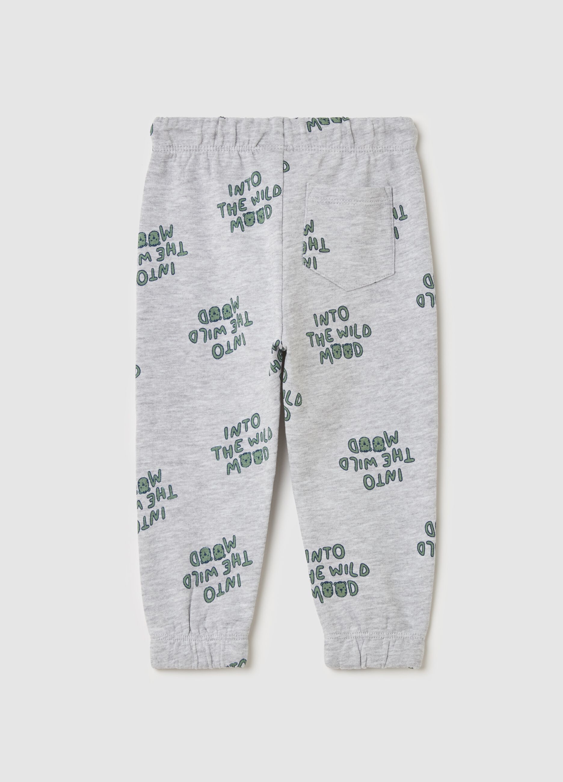 Joggers con profili elasticati stampa "Into the wild mood"