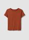 Brown short sleeve pure cotton regular fit T-shirt_4
