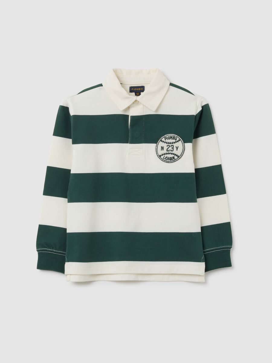 Polo da bambino in puro cotone multicolor regular fit_0