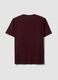 T-shirt rossa in jersey di puro cotone con girocollo relaxed fit_2