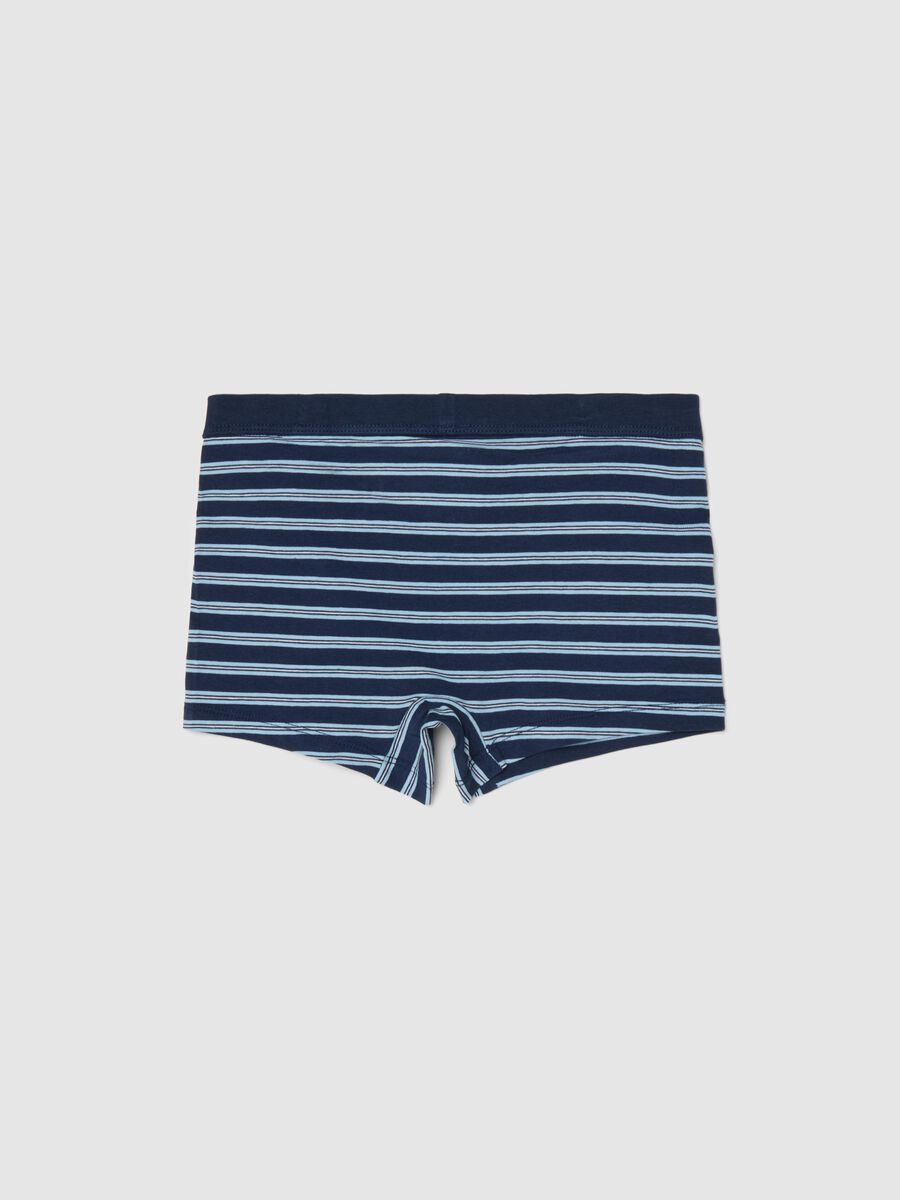 Elasticated cotton boxers with multicolour stripes for boys_1
