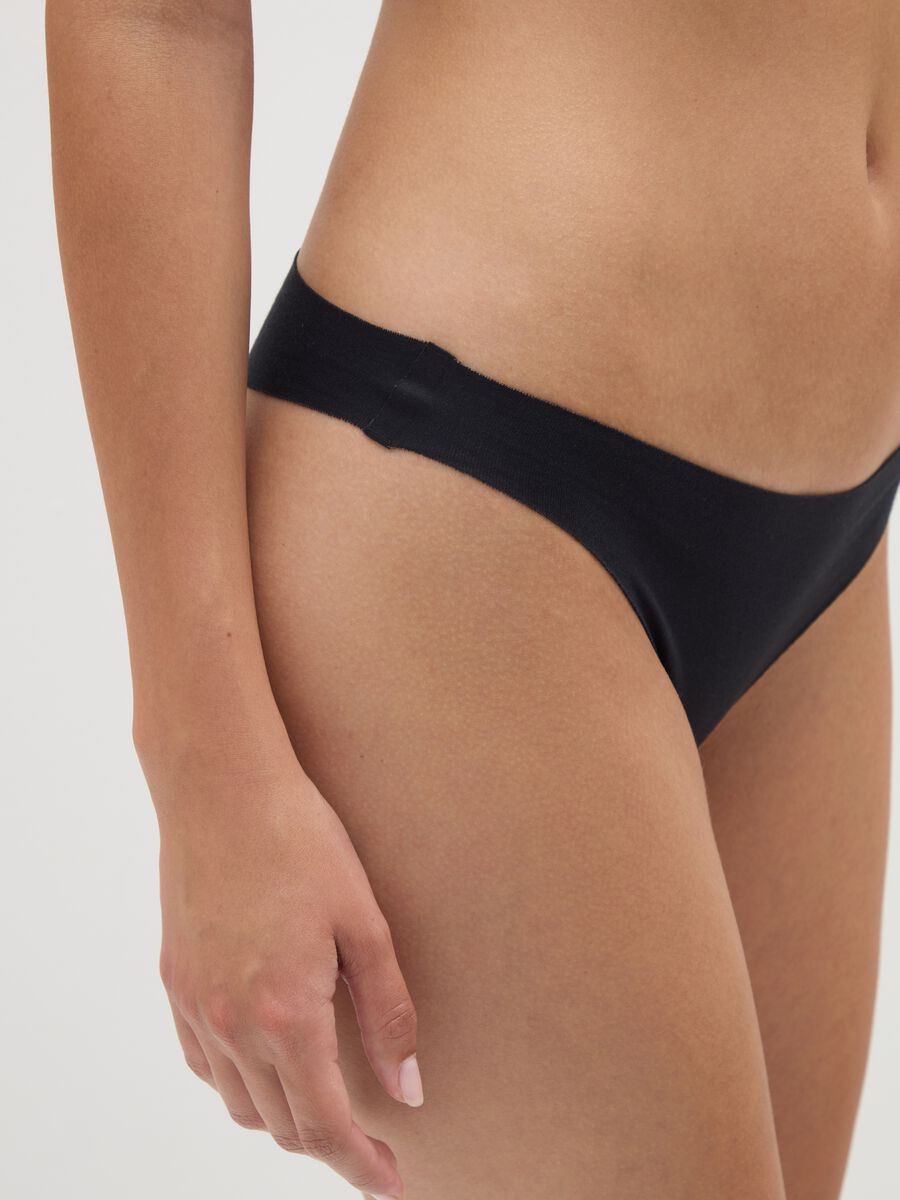 Perizoma in cotone elasticizzato nero_3