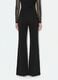 Pantaloni neri flare in modal elasticizzato_3