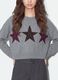 Maglia grigia in tessuto elasticizzato con motivo a stelle over fit_3