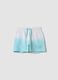 Short azzurri in misto cotone con vita elastica per bambina regular fit_0