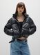 Black Oversize Padded Jacket with Zip_1