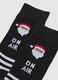 Multicolour Christmas Stockings with Stripes and Santa Claus in Cotton Blend_2