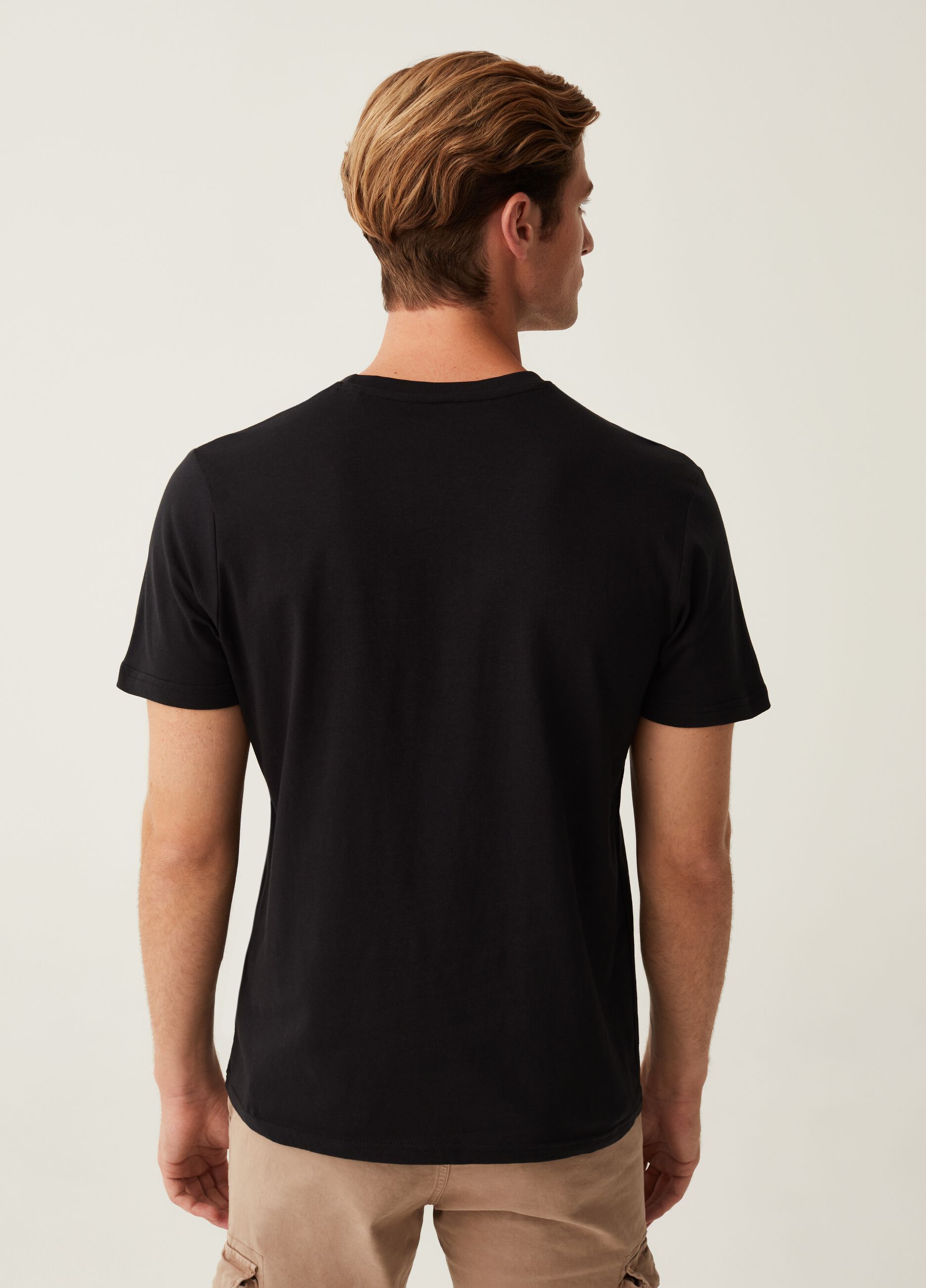 T-shirt in cotone con stampa whisky_2
