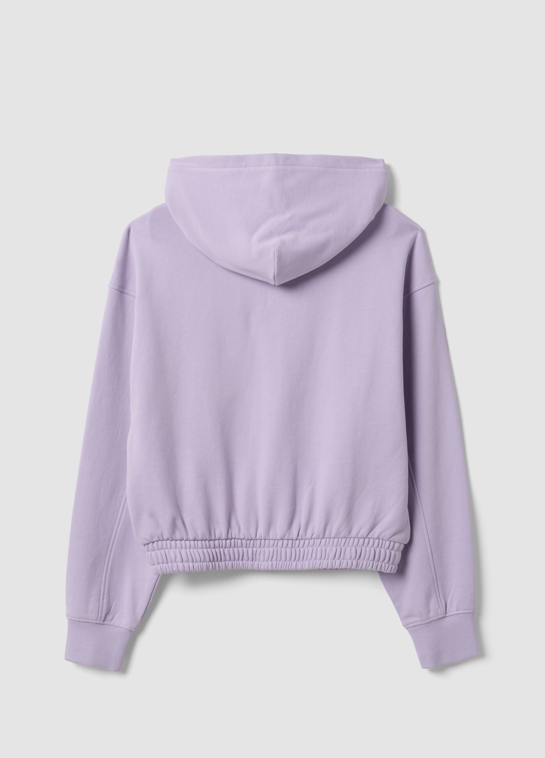 Purple organic cotton hooded sweatshirt