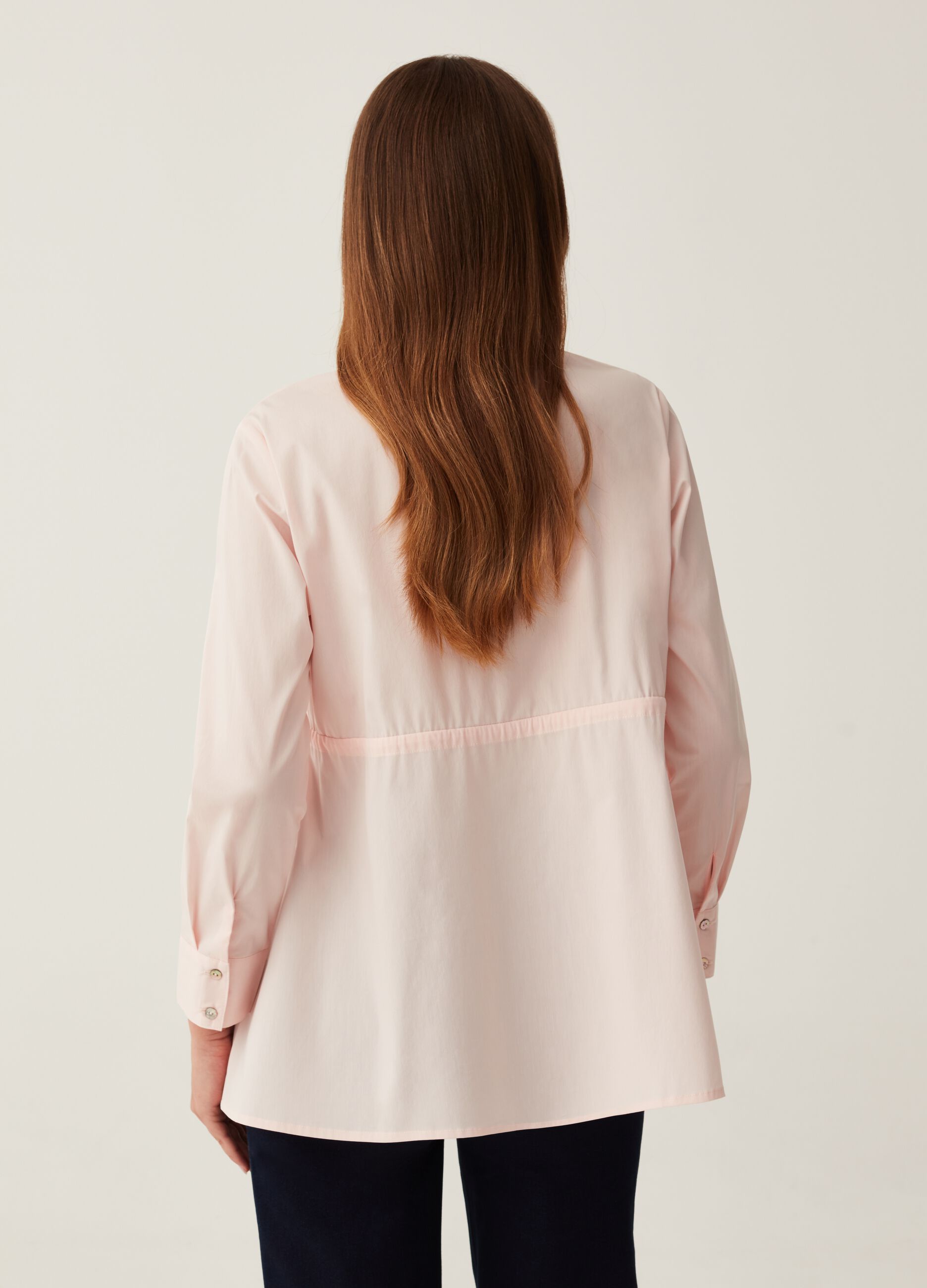 Camicia premaman in popeline stretch