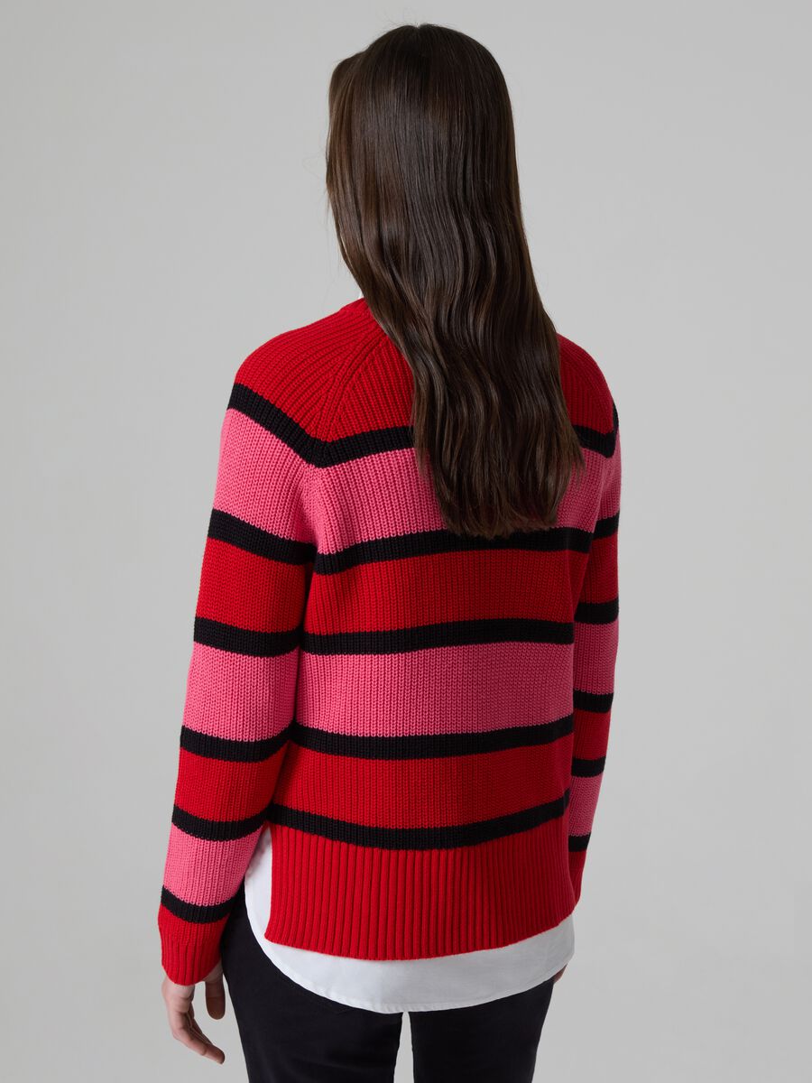 Striped pullover with raglan sleeves_1
