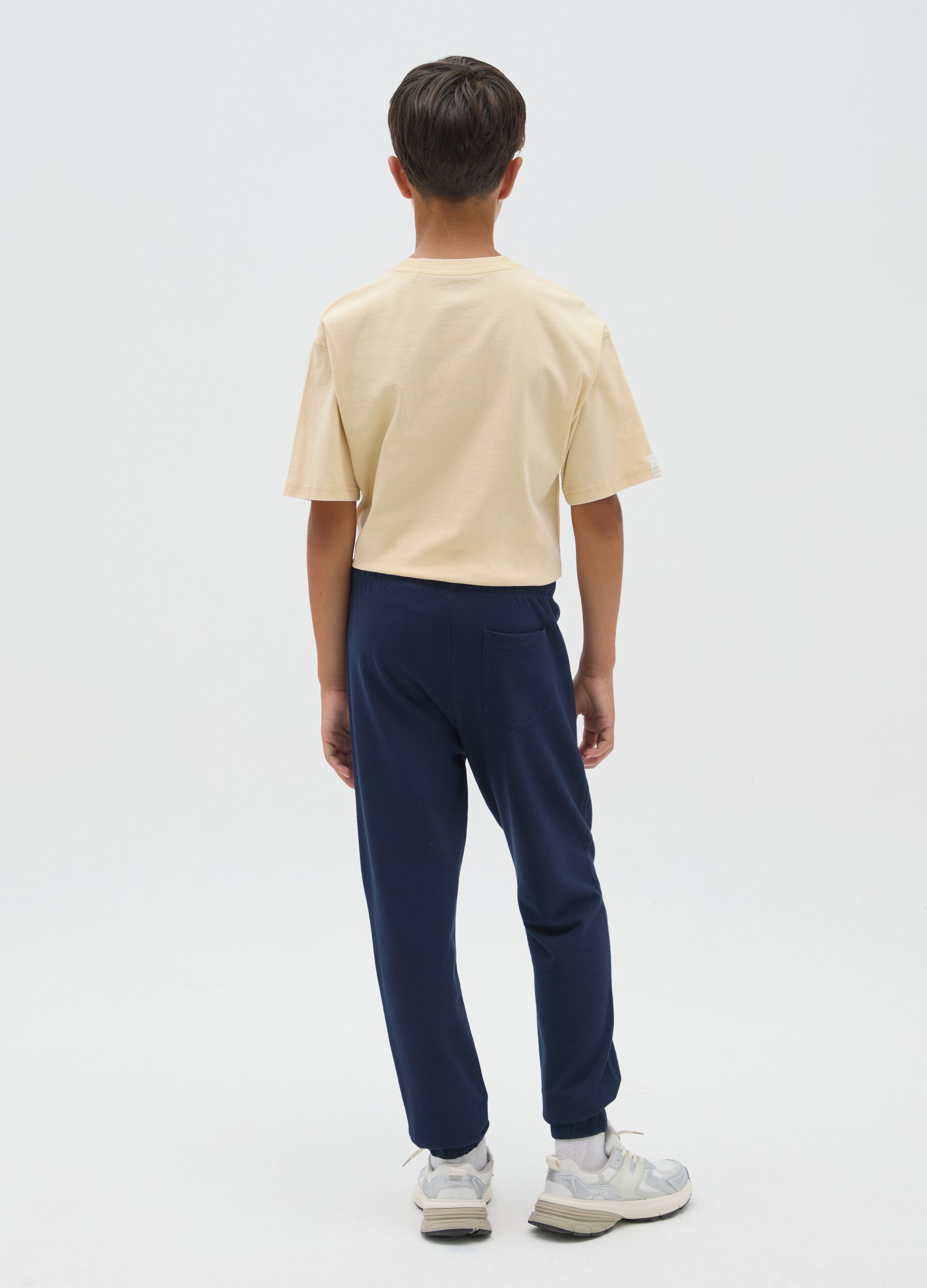 Boys' pure cotton blue trousers regular fit