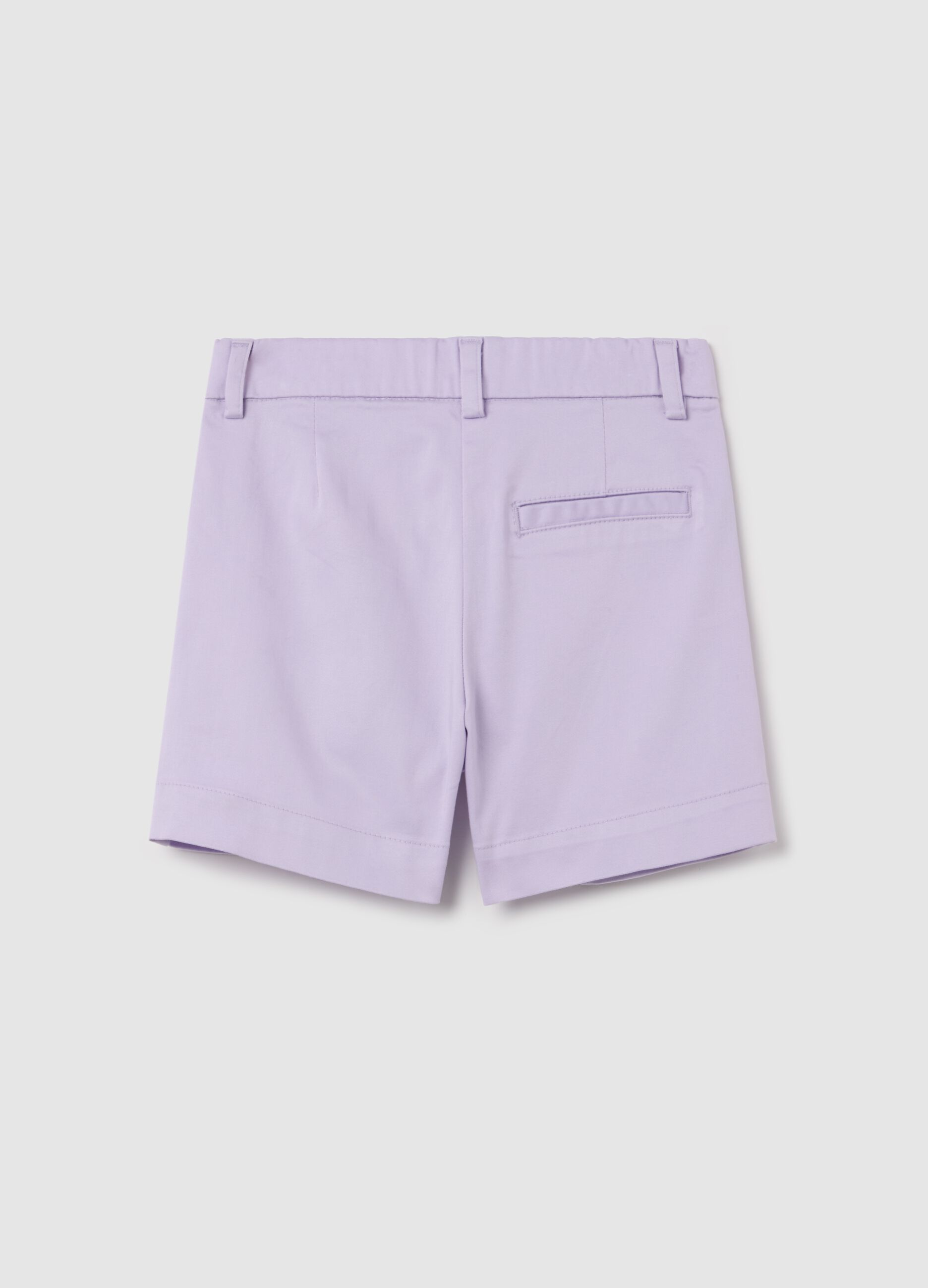 Bermuda in popeline con tasche 
