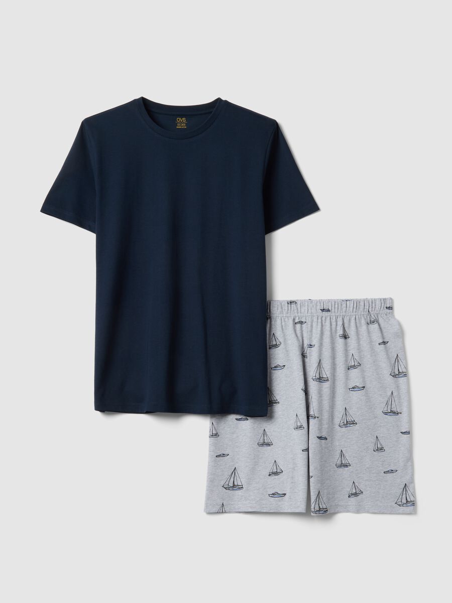 Multicolour pure organic cotton regular fit pyjamas with prints_4