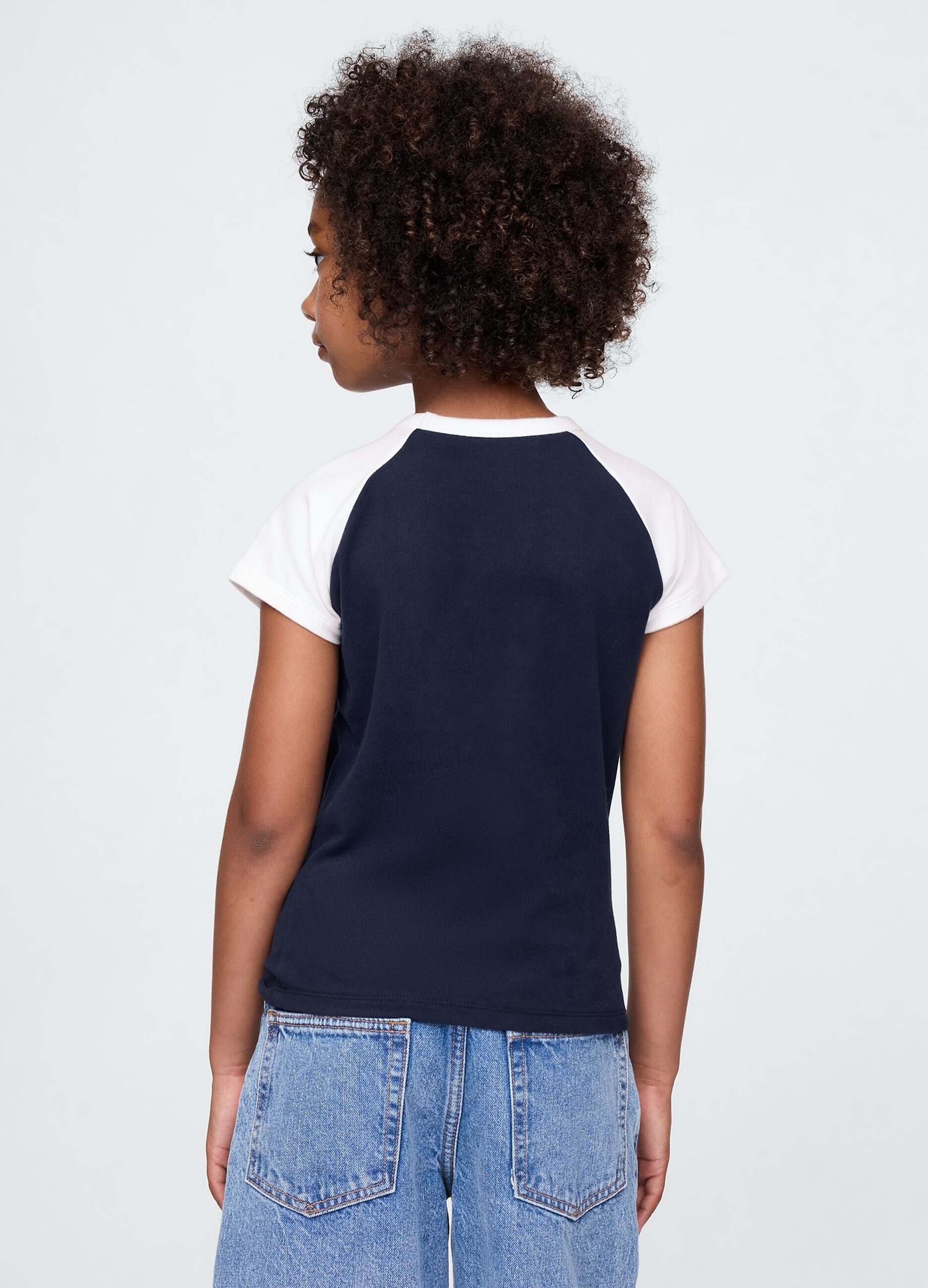 Blue short raglan sleeve T-shirt GAP Kids