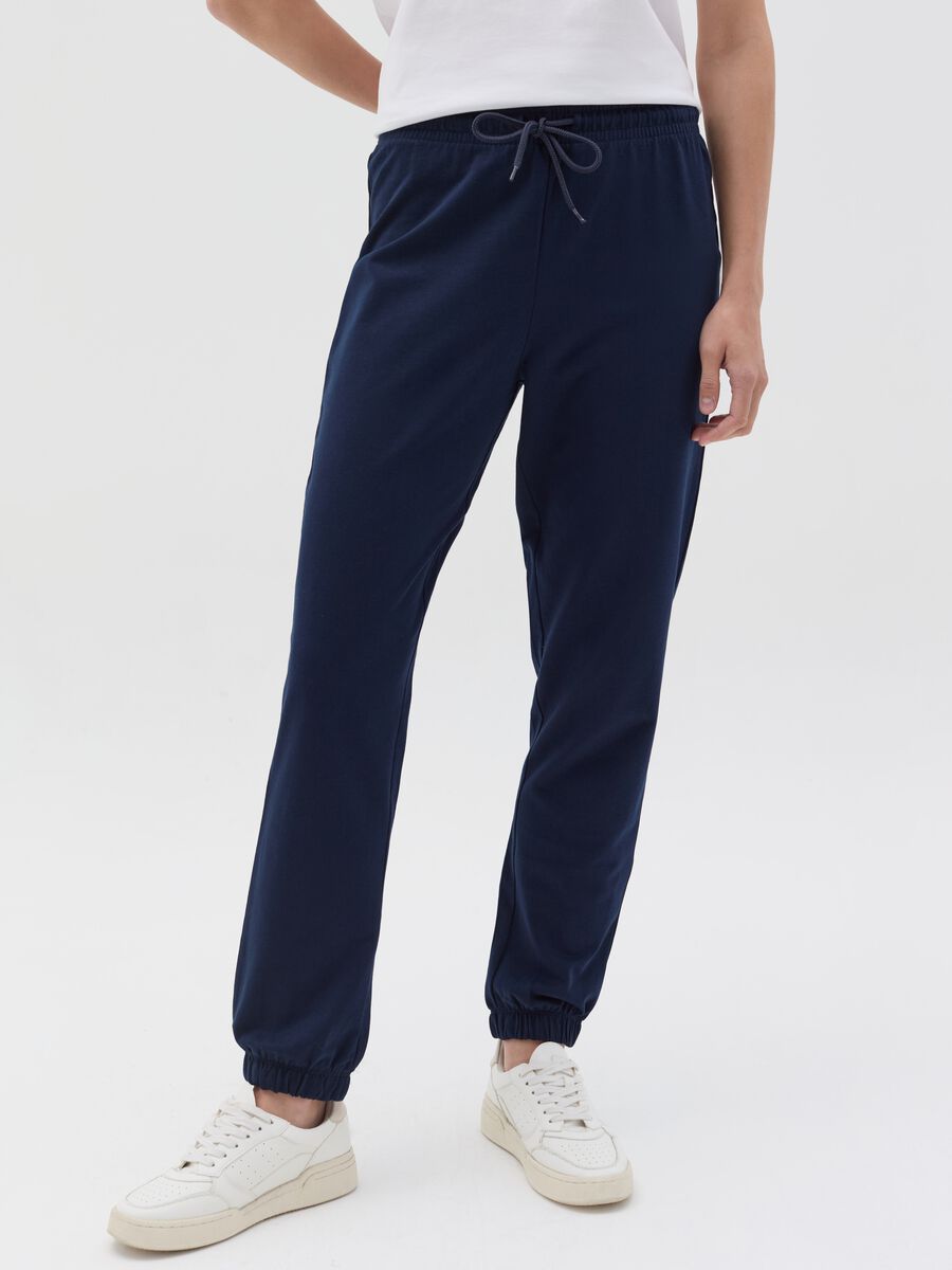 Plush joggers with drawstring_1