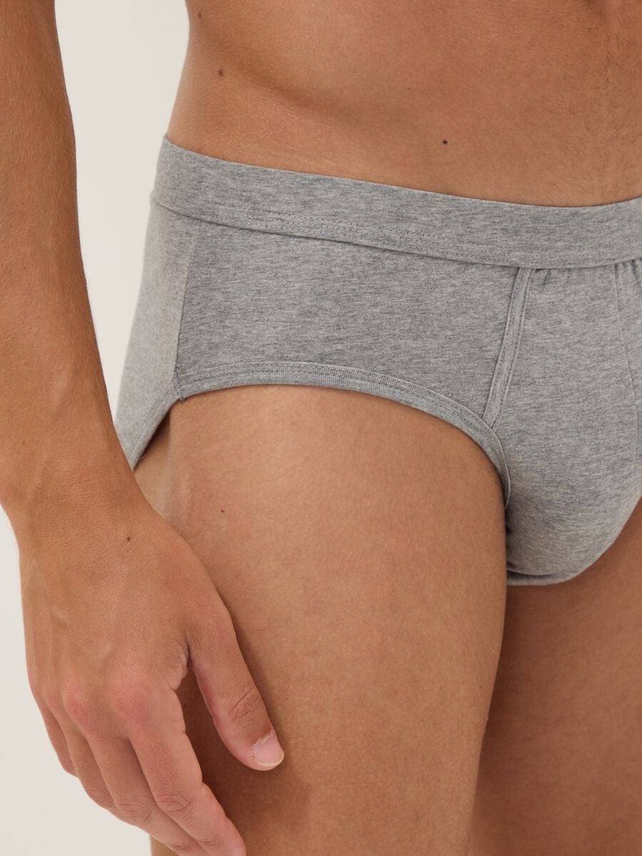 Bipack di slip grigi in cotone Supima elasticizzato_3
