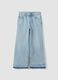 Jeans azzurri culotte in puro cotone per ragazza_1