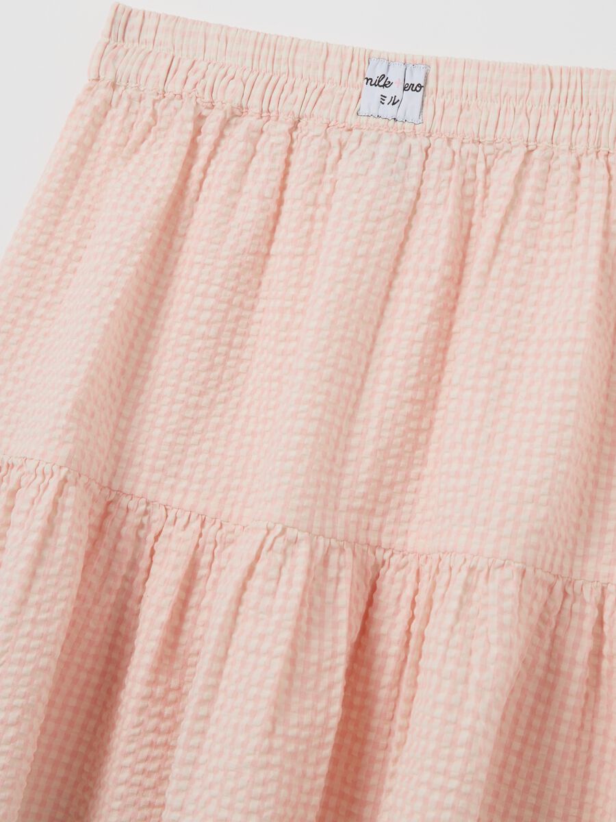Pink Seersucker Skirt Milk+Hero_1