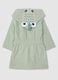Accappatoio da neonato in puro cotone verde_1
