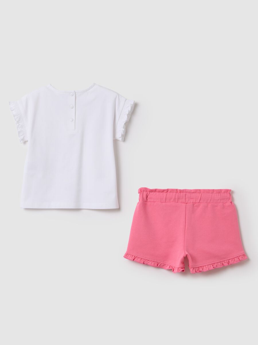 Disney white and pink jogging set with Marie print_1