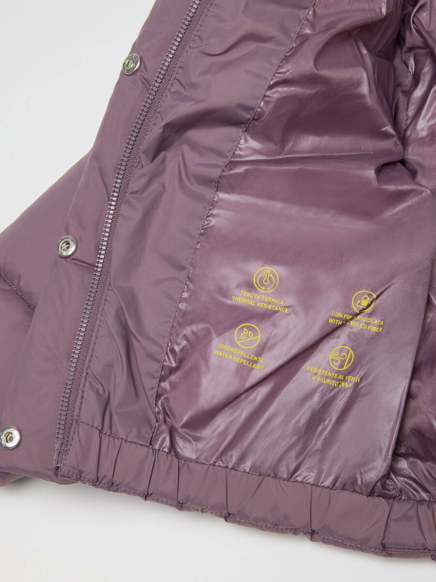 Malva Purple Kids' The Iconic Puffer Jacket with Hood_5