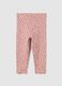 Girls' Stretch Cotton Pink Leggings_0