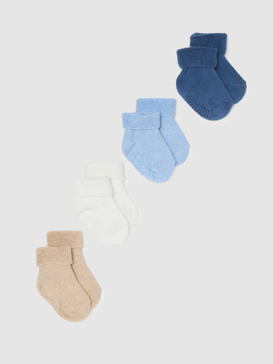 Set of Multicolor Cotton Baby Socks with Non-Slip Sole_0
