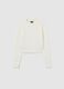 White Regular Fit Girl's Sweater_3