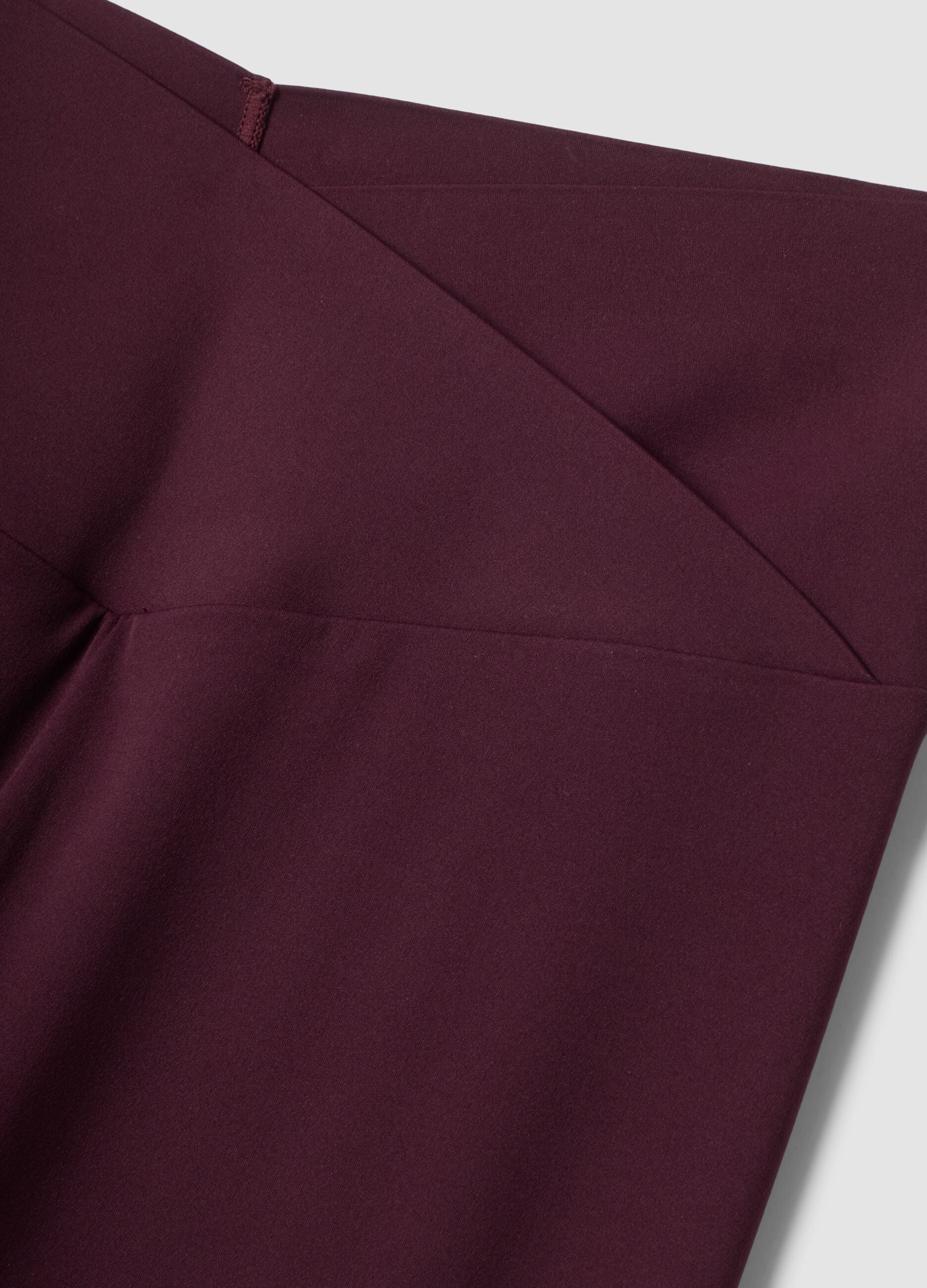Leggings slim viola in tessuto elasticizzato a vita regular ALTAVIA STUDIO