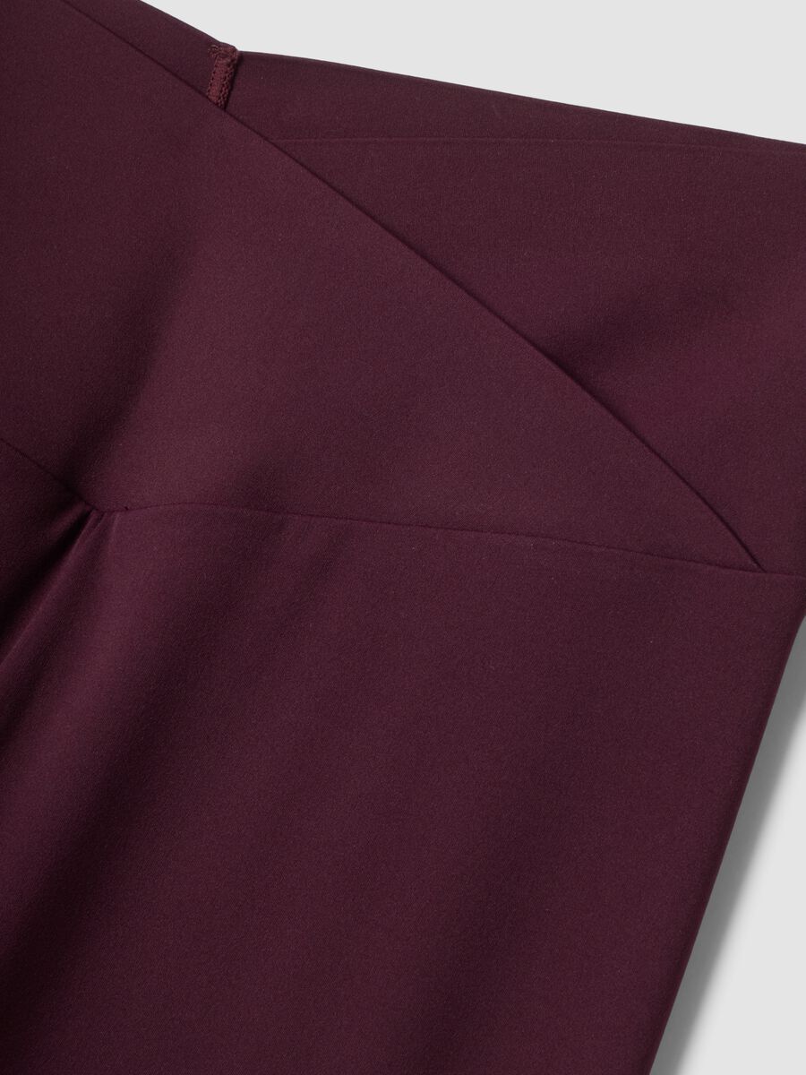 Leggings slim viola in tessuto elasticizzato a vita regular ALTAVIA STUDIO_7