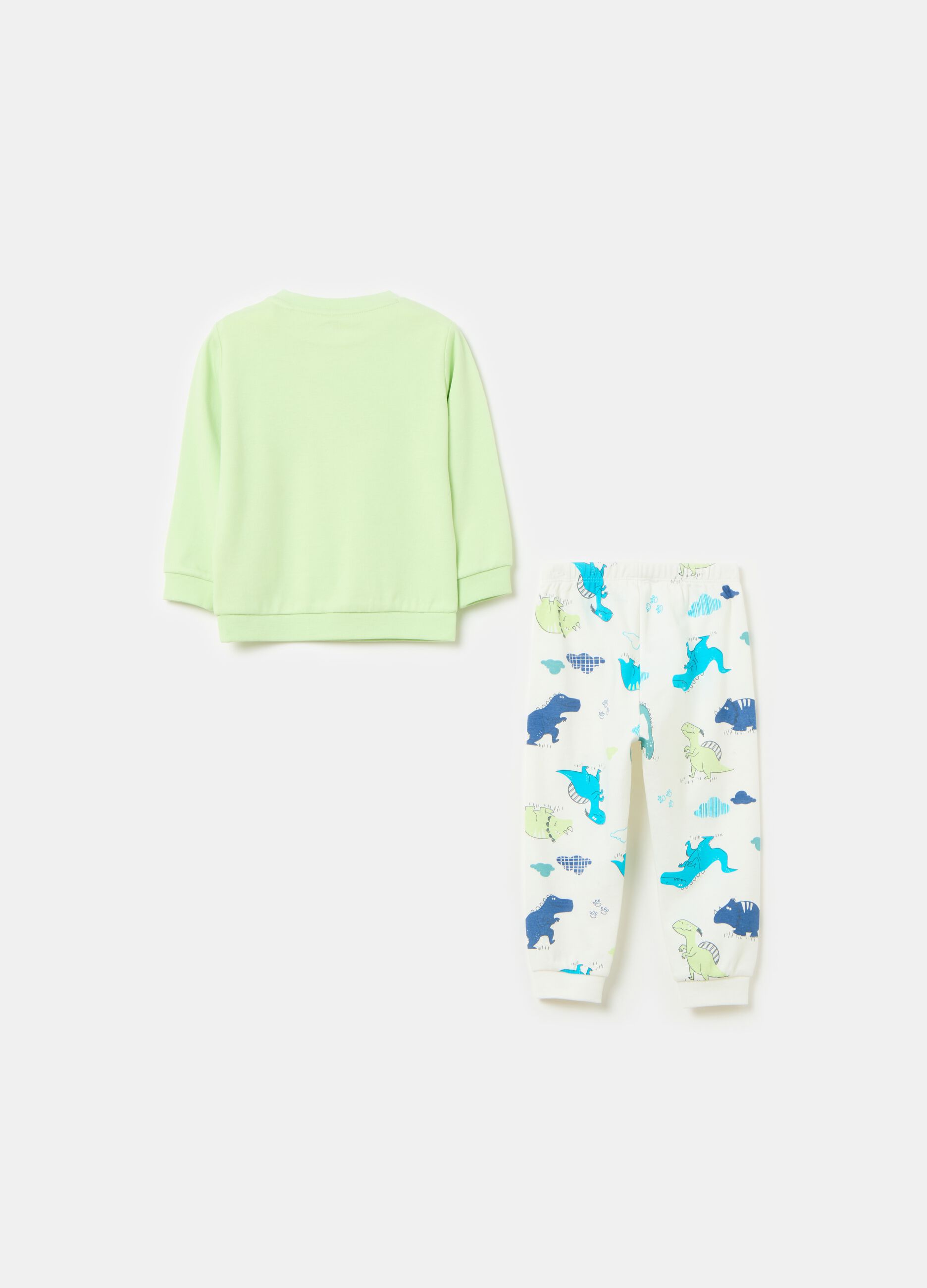 Organic cotton pyjamas with dinosaurs print