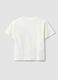 White pure cotton boys' t-shirt regular fit with Sonic_1