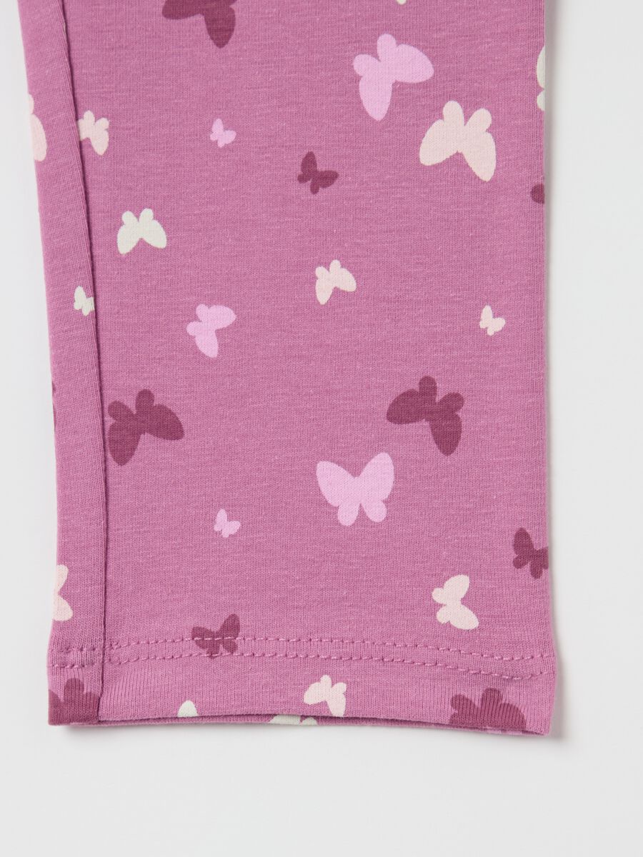 Three-quarter leggings in stretch cotton_3