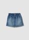 Girls&rsquo; blue denim shorts in pure cotton, regular fit_0
