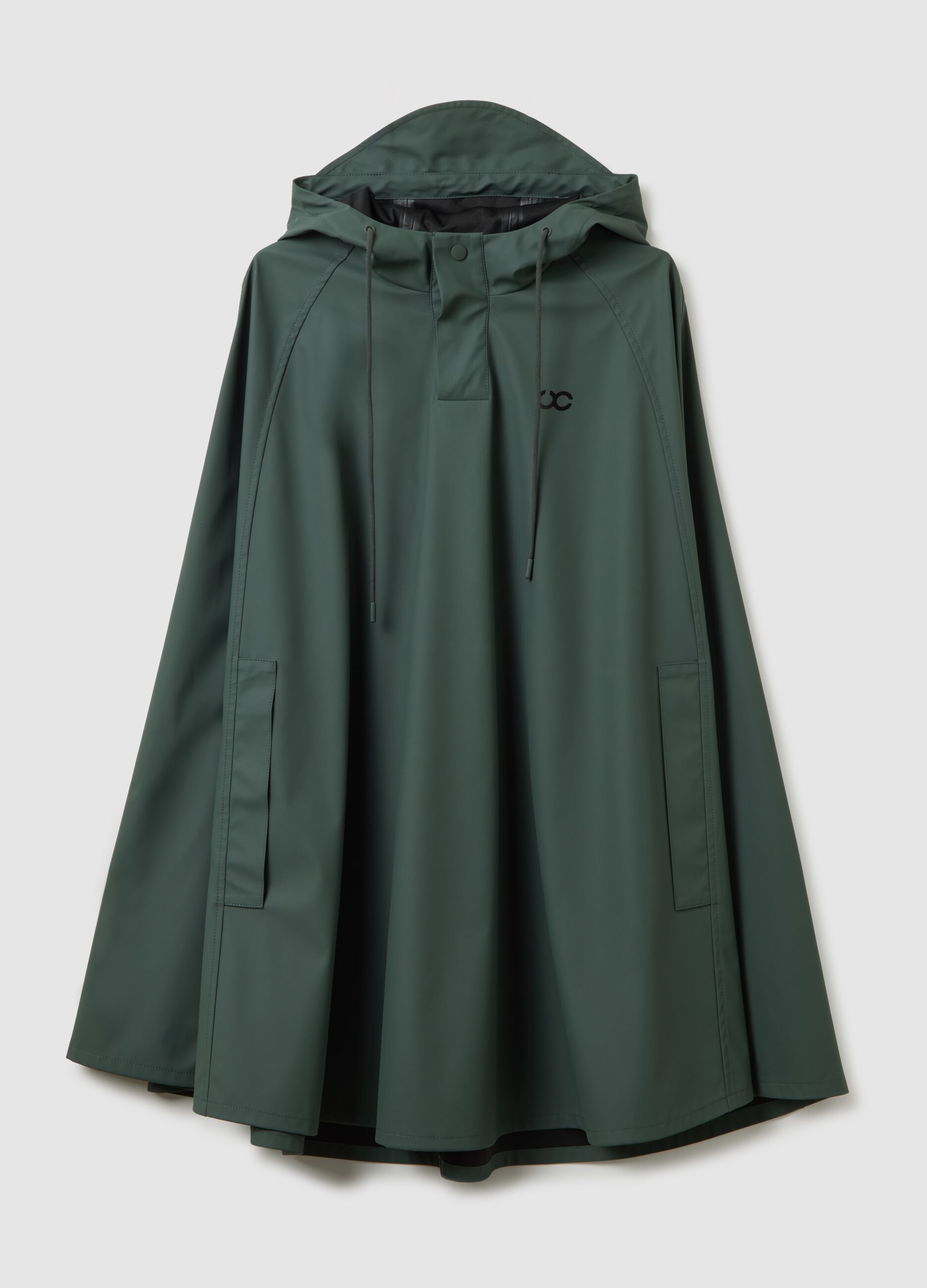 Green waterproof jacket regular fit